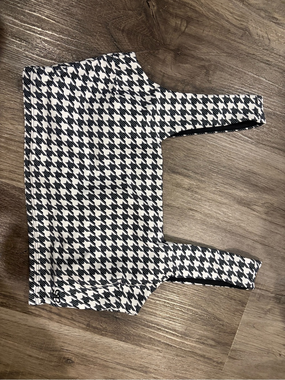 Albion Navy and White Houndstooth Crop Top & A-Line Skirt Set - Picture 3 of 4